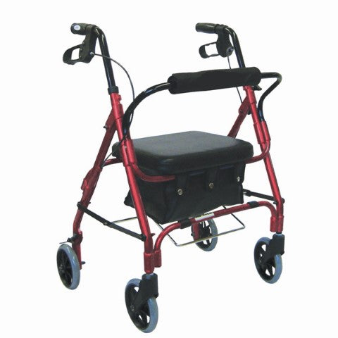 6 inch wheel red rollator