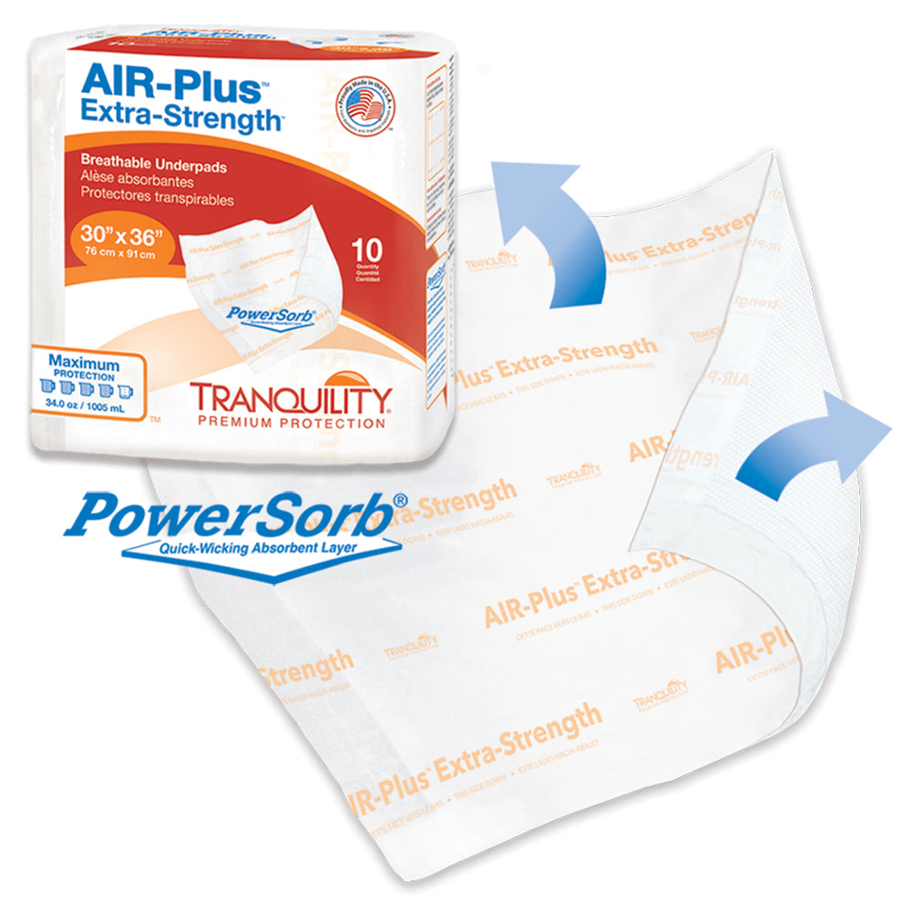 Tranquility® AIR-Plus™ Extra-Strength Breathable Underpads