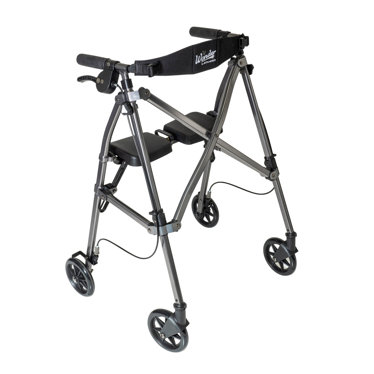 Stander Space Saver Rollator - Black Walnut, Standard product image
