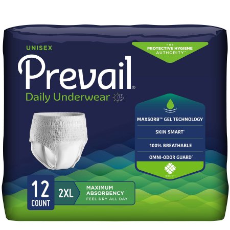 Prevail® Moderate Absorbency Disposable Incontinence Unisex Underwear