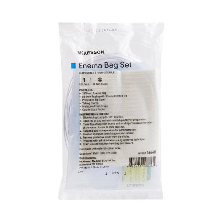 McKesson Non-Sterile Enema Bag Set 1500 mL