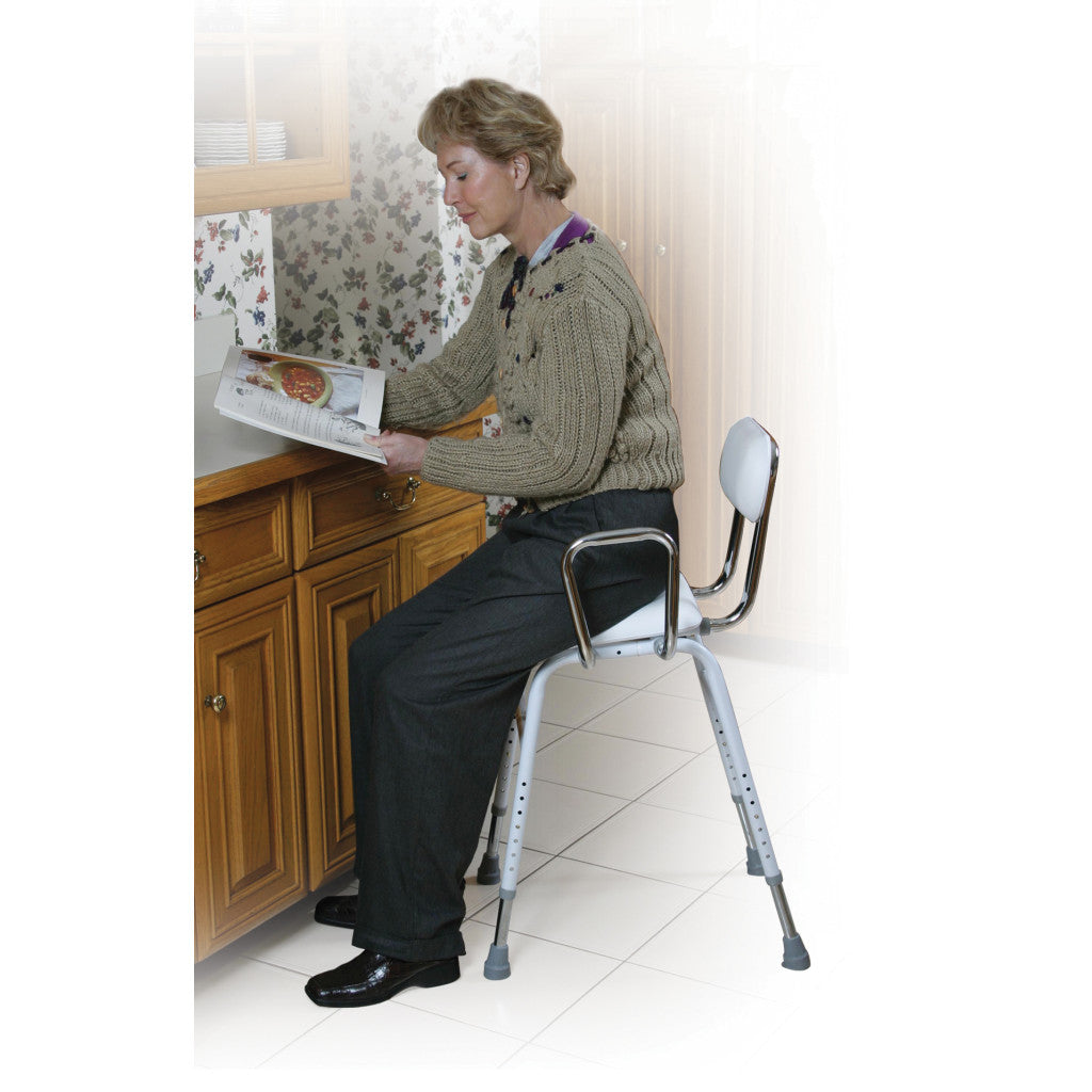 All-Purpose Adjustable Height Stool with Arm Supports