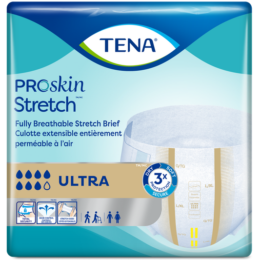 Unisex Adult Incontinence Brief TENA ProSkin Stretch™ Ultra