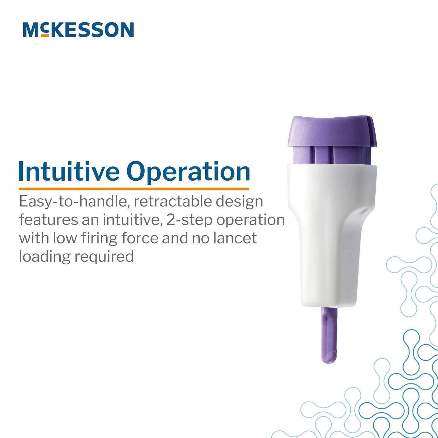 McKesson® 28G Safety Lancets – Push Button, Retractable (Sterile)