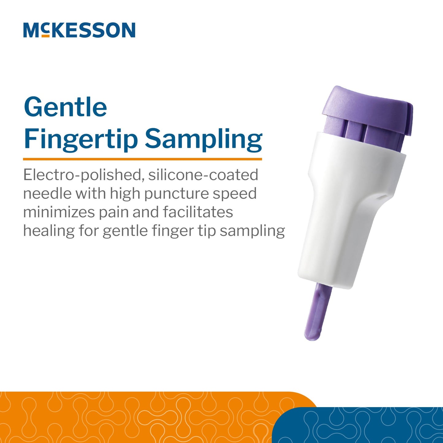 McKesson® 28G Safety Lancets – Push Button, Retractable (Sterile)