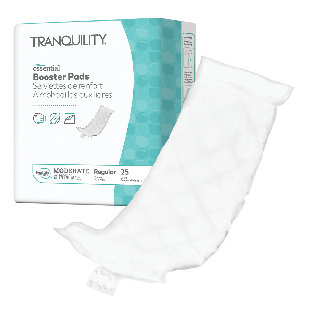 Tranquility® Essential® Moderate Booster Pads – 5.3 oz. Capacity