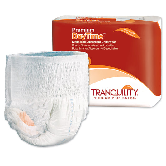 Tranquility® Premium DayTime™ Underwear provides enhanced discretion with a slimmer profile than its OverNight™ counterpart  – now with the benefits of Air-Plus™ technology