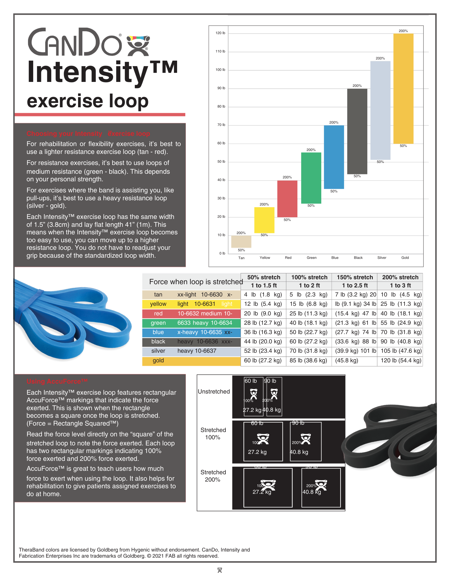 2CanDO Intensity TM Execise Bands at LifeThrive Home Medical Equipment