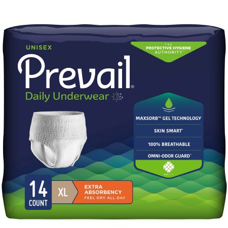 Prevail® Moderate Absorbency Disposable Incontinence Unisex Underwear