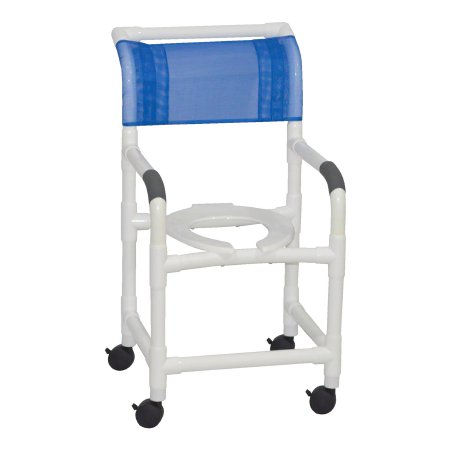 MJM International Shower Chair PVC Frame Mesh Backrest