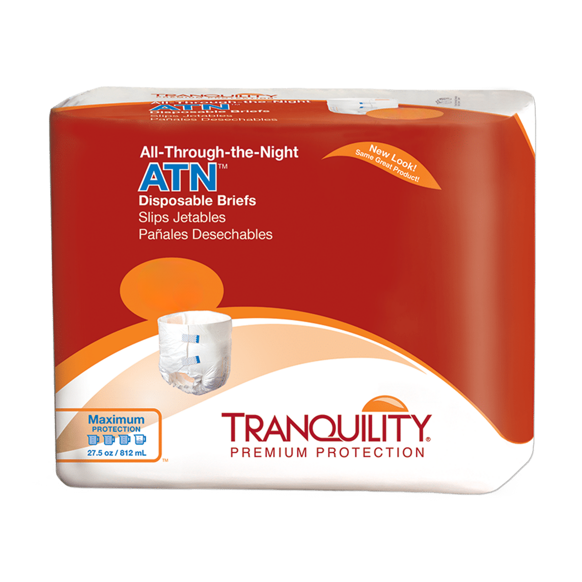 Tranquility® ATN™ (All-Through-the-Night) Briefs product package