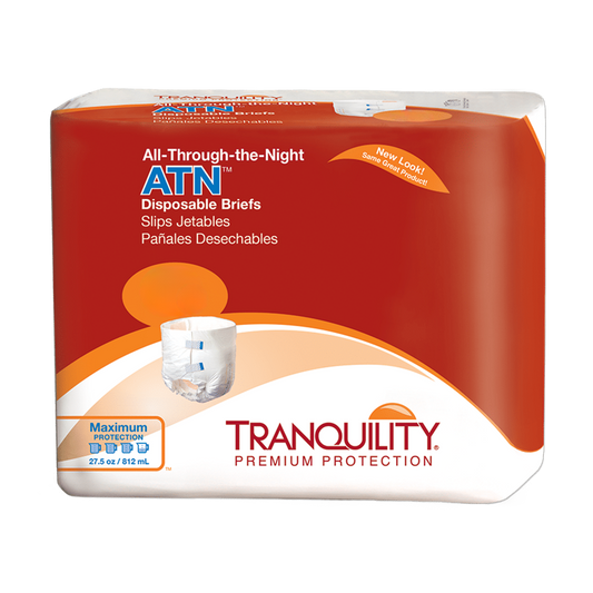 Tranquility® ATN™ (All-Through-the-Night) Briefs product package