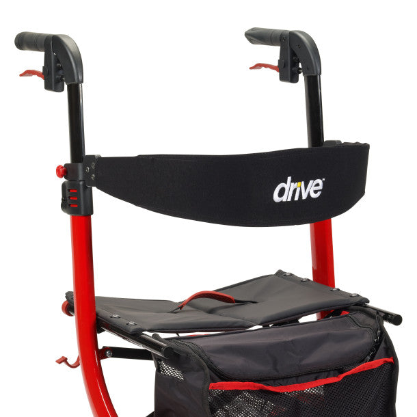 Drive Medical 4 Wheel Rollator Adjustable Height / Folding Aluminum Frame