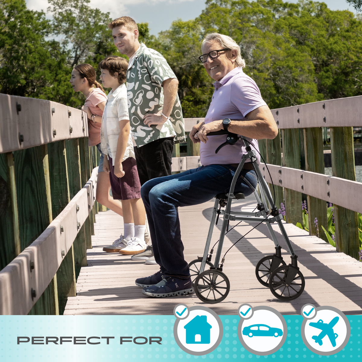 Stander Wonder Rollator Plus with 8" Wheels product image