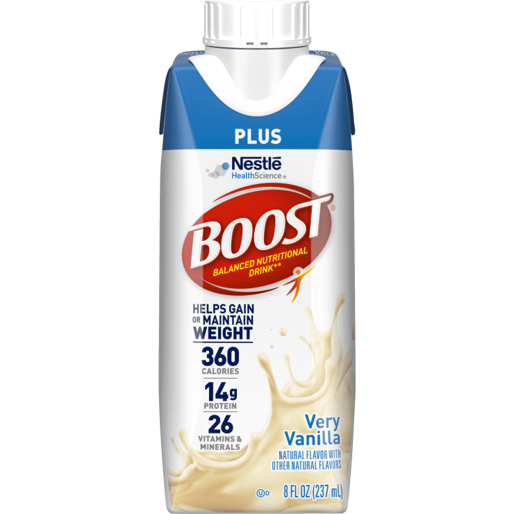 Very Vanilla Flavor Boost Plus® Oral Supplement Liquid 8 oz. Carton ...