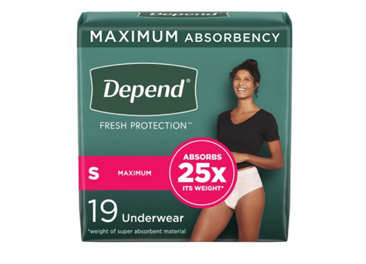 Female Adult Absorbent Underwear Depend® Fresh Protection Waistband Style Large Disposable Heavy Absorbency